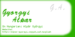 gyorgyi alpar business card